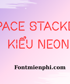 Font Việt hóa 1FTV VIP Space Stacked – Kiểu Neon